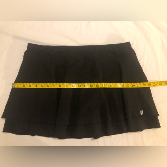 Prince black two layer tennis skirt, XL - Picture 8 of 12